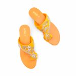 Yellow Fancy Chappal For Ladies EC0242 - View 5