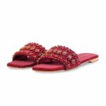 Maroon Fancy Slipper For Women EC0243 - View 3