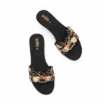 Black Fancy Slipper For Women EC0244 - View 5
