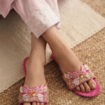 Fuchsia Fancy Slipper For Women EC0244 - View 1