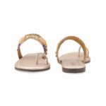 Golden Fancy Chappal For Women EC0249 - View 5