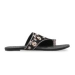 Black Fancy Chappal For Women EC0250 - View 2