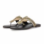 Black Ethnic Chappal For Women EC0251 - View 4