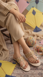 Fawn Ethnic Chappal For Women EC0252 - View 2