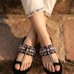 Black Fancy Chappal For Women EC0252 - View 1