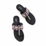 Black Fancy Chappal For Women EC0252 - View 5