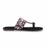 Black Fancy Chappal For Women EC0252 - View 2
