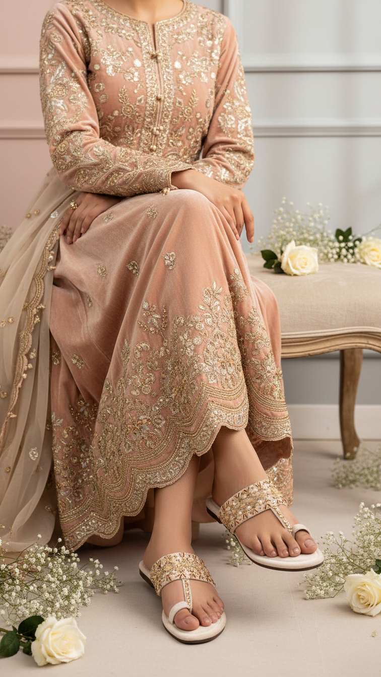 EC025214_dcf1abb3-d3bd-482f-9f21-bcd9294c4182.png Fawn Ethnic Chappal For Women EC0252 - View 1