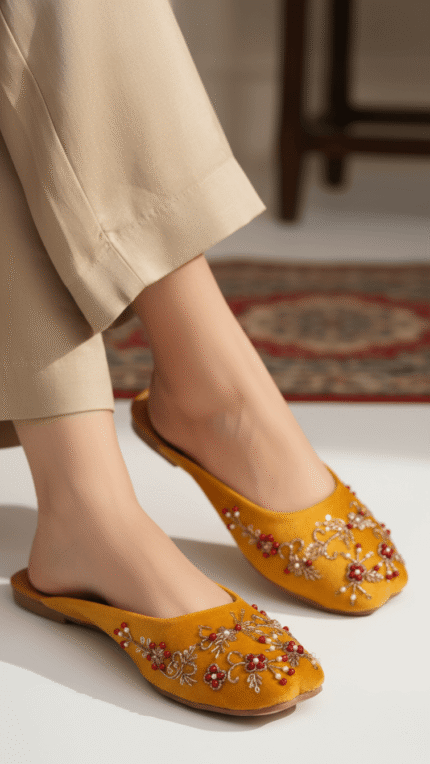 Mustard Fancy Khussa EC8541 - View 1