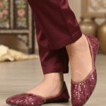 Maroon Casual Khussa EC8574 - View 1