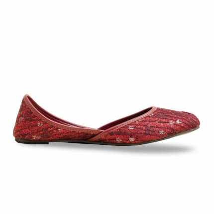 Maroon Casual Khussa EC8574 - View 2