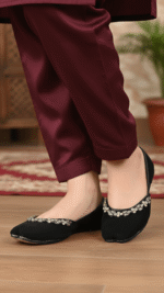 Black Fancy Khussa EC8577 - View 1