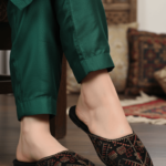 Black Ethnic Back Open Khussa For Women EC8602 - View 1