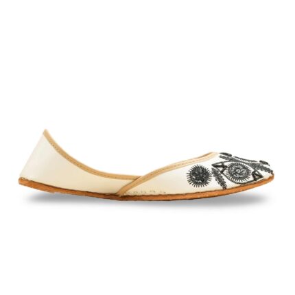 White Ethnic Khussa For Ladies EC8603 - View 2