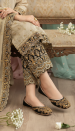 Black Fancy Khussa For Ladies EC8604 - View 1