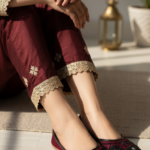 Maroon Fancy Women Khussa EC8607 - View 1