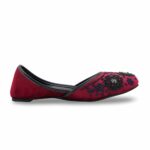 Maroon Fancy Women Khussa EC8607 - View 3