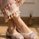 White Fancy Khussa For Women EC8608 - View 1