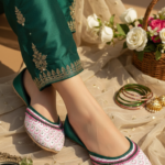 Pink Ethnic Khussa For Women EC8611 - View 1