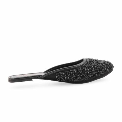 Black Fancy Back Open Khussa EC8613 - View 2