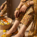 Mustard Fancy Khussa For Ladies EC8617 - View 1