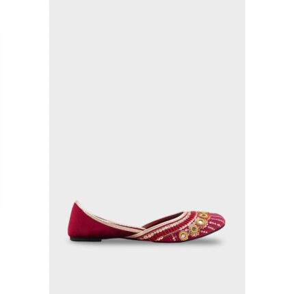 Maroon Fancy Khussa For Women EC8618 - View 2