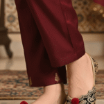 Golden Ethnic Khussa For Ladies EC8622 - View 1