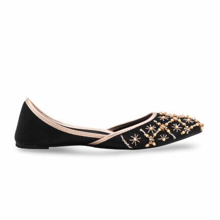 Black Fancy Khussa For Women EC8626 - View 2