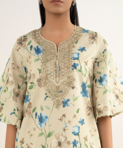 Embroidered Unstitched Ensemble - View 2