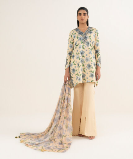 Embroidered Unstitched Ensemble - View 1