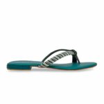 Green Fancy Chappal FN0736 - View 2