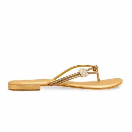 Golden Fancy Chappal FN0782 - View 2