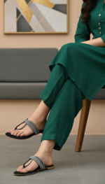 Black Fancy Chappal For Women FN0788 - View 2