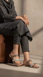 Grey Fancy Chappal For Women FN0798 - View 1