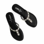 Black Fancy Chappal FN0802 - View 5