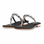Black Fancy Chappal FN0802 - View 3