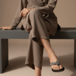 Black Fancy Chappal FN0808 - View 1