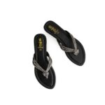 Black Fancy Chappal FN0808 - View 5
