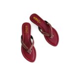 Maroon Fancy Chappal FN0808 - View 5