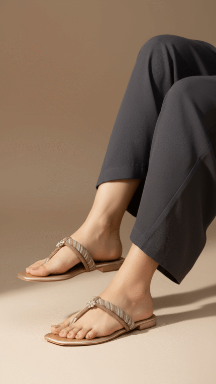 Golden Fancy Chappal FN0811 - View 1
