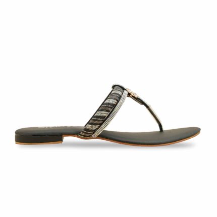 Black Fancy Chappal FN0811 - View 2