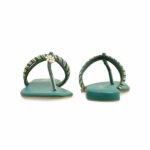 Green Fancy Chappal FN0811 - View 4