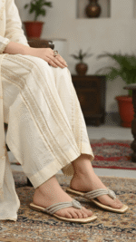 Golden Fancy Chappal For Women FN0814 - View 1