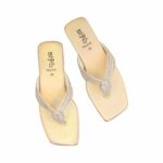 Golden Fancy Chappal For Women FN0814 - View 5