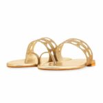 Golden Fancy Chappal For Women FN0816 - View 3