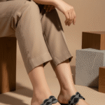 Black Fancy Chappal FN0817 - View 1