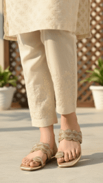 Golden Fancy Chappal FN0817 - View 1