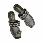 Black Fancy Chappal FN0817 - View 5