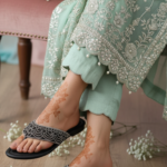Black Fancy Chappal FN0820 - View 1