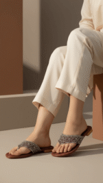 Maroon Fancy Chappal FN0820 - View 1